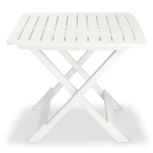 3-dijelni sklopivi bistro set plastični bijeli - Bijela 3 Cijena