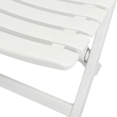 3-dijelni sklopivi bistro set plastični bijeli - Bijela Cijena