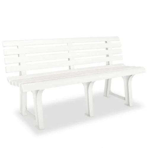 Vrtna klupa 145,5 cm plastična bijela - Bijela 1 2 Cijena