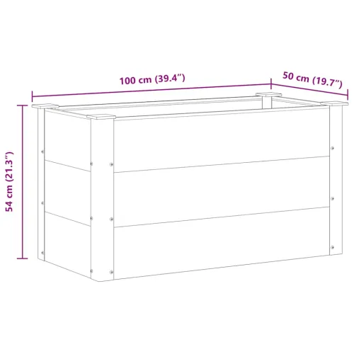 Vrtna Posuda za Sadnju WPC 100x50x54 cm Siva - 100 x 50 x 54 cm Siva Cijena
