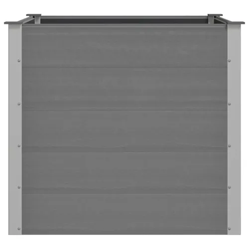 Vrtna Posuda za Sadnju WPC 100x100x91 cm Siva - Siva 100 x 100 x 91 cm 1 Cijena