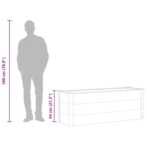 Vrtna Posuda za Sadnju WPC 150x50x54 cm Siva - Siva 150 x 50 x 54 cm 1 Cijena