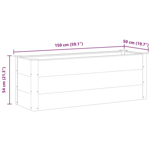 Vrtna Posuda za Sadnju WPC 150x50x54 cm Siva - Siva 150 x 50 x 54 cm 1 Cijena