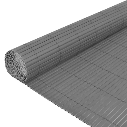 Dvostrana vrtna ograda PVC 150 x 500 cm siva - Siva 150 x 500 cm 1 Cijena