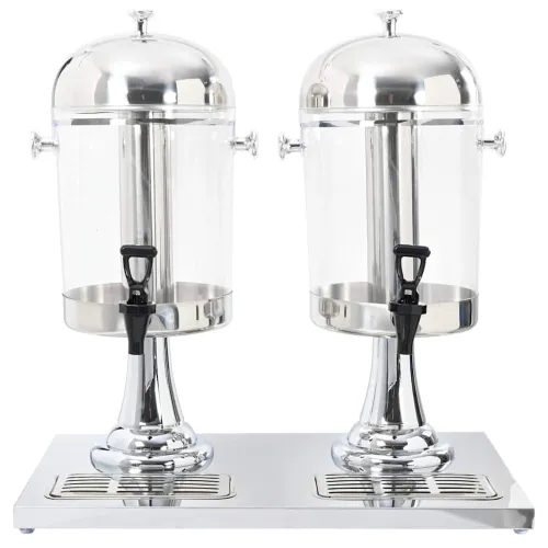 Dvostruki Dispenzer za Sok Nehrđajući Čelik 2 x 8 L - 56 x 35 x 57 cm 1 56 x 35 x 57 cm Cijena