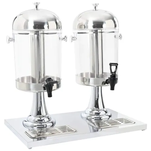 Dvostruki Dispenzer za Sok Nehrđajući Čelik 2 x 8 L - 56 x 35 x 57 cm 1 56 x 35 x 57 cm Cijena