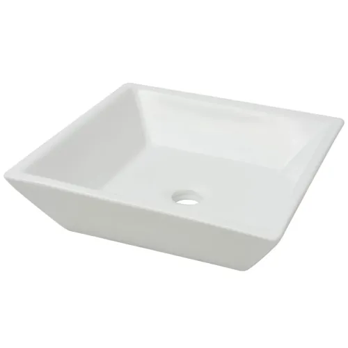Lavabo - Umivaonik Pravokutni Keramički Bijeli 41,5x41,5x12 cm - Bijela Bijela Cijena