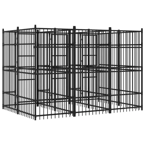 Vanjski kavez za pse čelični 5,53 m² - 288 x 192 x 200 cm 1 Bez krova Cijena