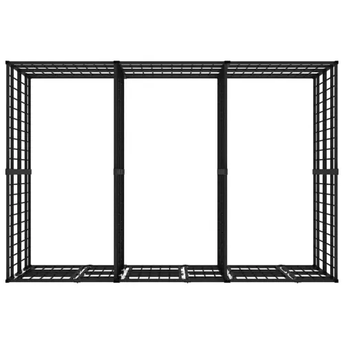 Vanjski kavez za pse čelični 7,37 m² - 384 x 192 x 200 cm Bez krova Cijena