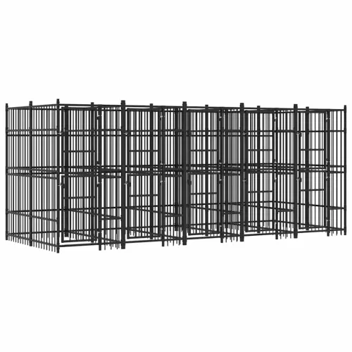 Vanjski kavez za pse čelični 9,22 m² - 480 x 192 x 200 cm 1 Bez krova Cijena