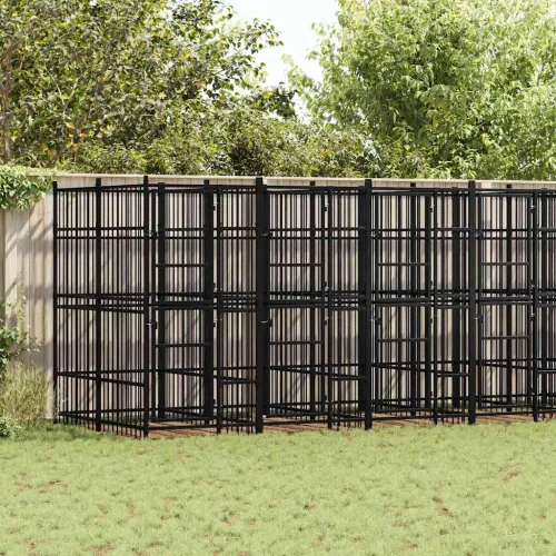 Vanjski kavez za pse čelični 12,9 m² - 672 x 192 x 200 cm 1 Bez krova Cijena