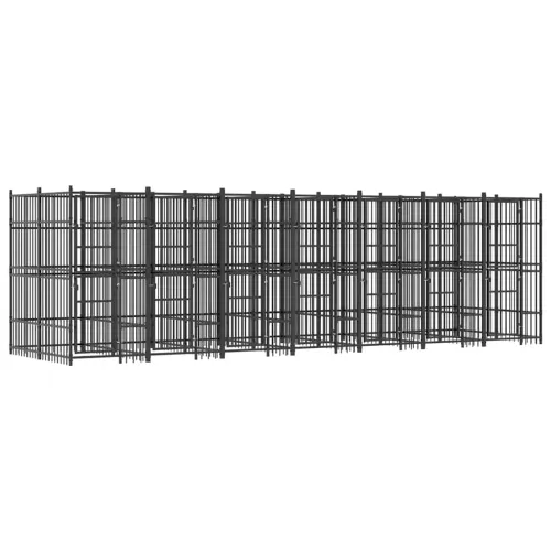 Vanjski kavez za pse čelični 12,9 m² - 672 x 192 x 200 cm 1 Bez krova Cijena