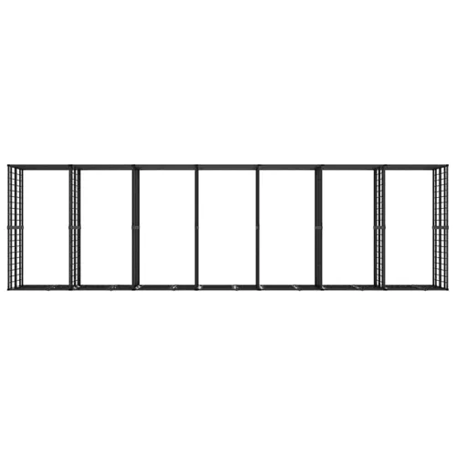 Vanjski kavez za pse čelični 12,9 m² - 672 x 192 x 200 cm Bez krova Cijena