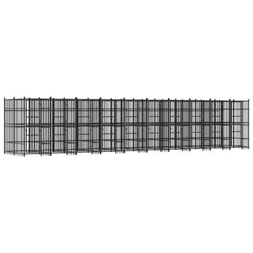 Vanjski kavez za pse čelični 18,43 m² - 960 x 192 x 200 cm 1 Bez krova Cijena