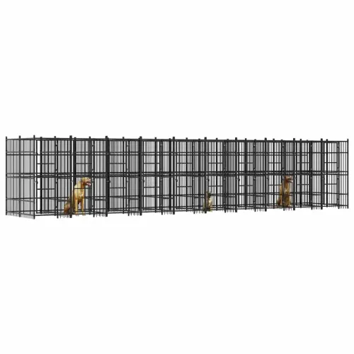 Vanjski kavez za pse čelični 18,43 m² - 960 x 192 x 200 cm 1 Bez krova Cijena