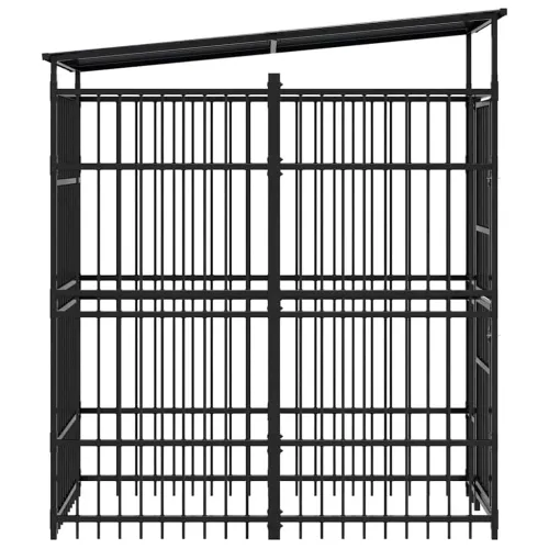 Vanjski kavez za pse s krovom čelični 1,84 m² - 96 x 192 x 200 cm S krovom Cijena