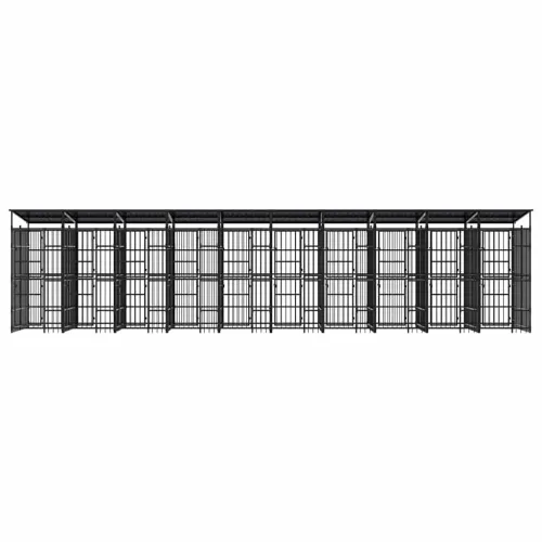Vanjski kavez za pse s krovom čelični 18,43 m² - 960 x 192 x 200 cm 1 S krovom Cijena