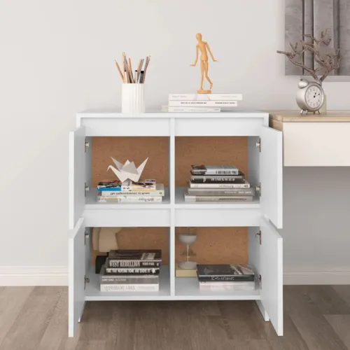 Komode 2 kom bijele 70 x 41 x 75 cm konstruirano drvo - Bijela 1 Cijena