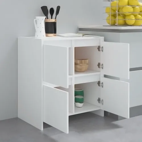 Komode 2 kom bijele 70 x 41 x 75 cm konstruirano drvo - Bijela 1 Cijena
