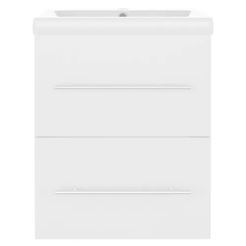 Ormarić s ugrađenim Lavabo - Umivaonikom bijeli konstruirano drvo - Bijela 41 x 38.5 x 48 cm bez slavine Cijena