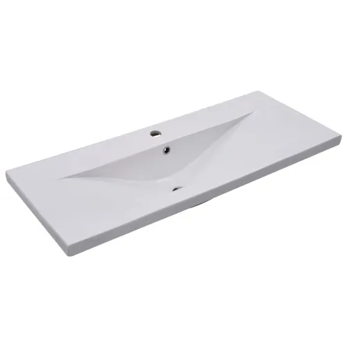 Ormarić s ugrađenim Lavabo - Umivaonikom crni konstruirano drvo - Crna 100 x 38.5 x 48 cm bez slavine Cijena