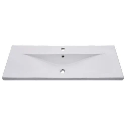 Ormarić s ugrađenim Lavabo - Umivaonikom crni konstruirano drvo - Crna 100 x 38.5 x 48 cm bez slavine Cijena