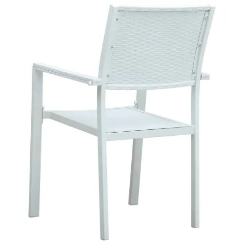 Vrtna garnitura - 5-dijelni vrtni blagovaonski set bijeli - Bijela Dužina stola 140 cm 4 Cijena