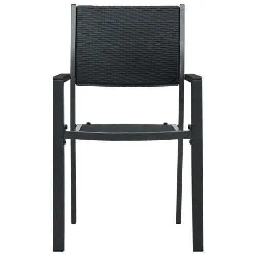 Vrtna garnitura - 5-dijelni vrtni blagovaonski set crni - Crna Dužina stola 80 cm 4 Cijena