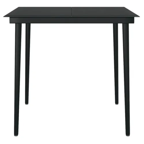 Vrtna garnitura - 3-dijelni vrtni blagovaonski set crni - Crna Dužina stola 80 cm 2 Cijena