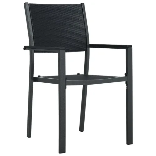 Vrtna garnitura - 5-dijelni vrtni blagovaonski set crni - Crna Dužina stola 140 cm 4 Cijena