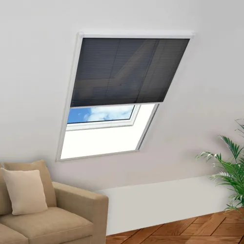 Plisirani Komarica za prozor Aluminijski 80x100 cm  - Bijela 80 x 100 cm Bijela 80 x 100 cm Cijena