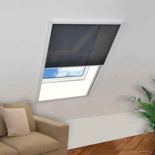 Plisirani Komarica za prozor Aluminijski 80x120 cm  - Bijela 80 x 120 cm Cijena