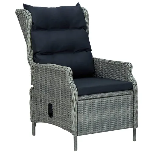 Vrtna garnitura - 5-dijelni vrtni blagovaonski set svjetlosivi - Svjetlosiva Dužina stola 140 cm 4 Cijena