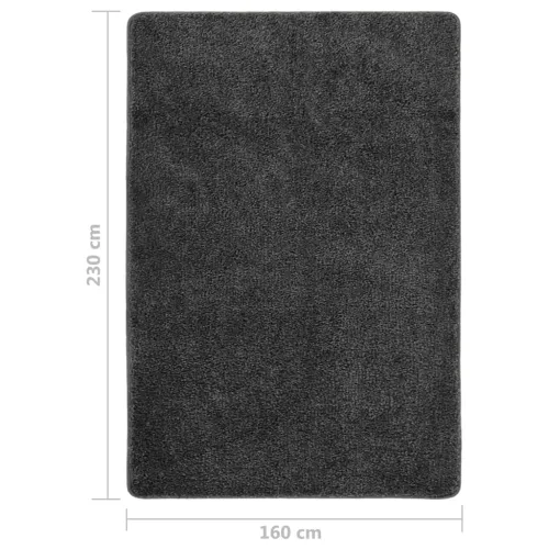 Čupavi tepih tamnosivi 160 x 230 cm protuklizni - Tamno siva 160 x 230 cm Cijena