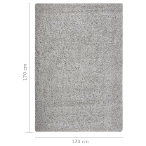 Čupavi tepih svjetlosivi 120 x 170 cm protuklizni - Svjetlosiva 120 x 170 cm Cijena