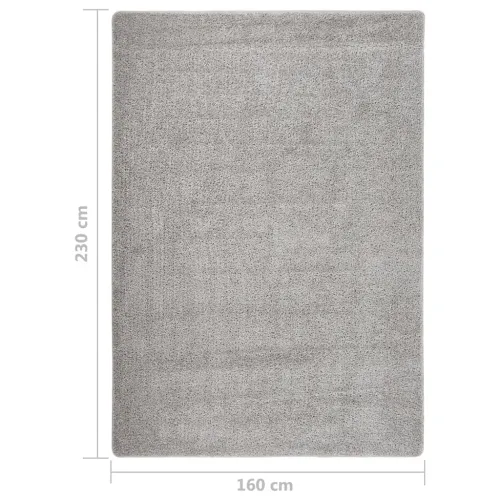 Čupavi tepih svjetlosivi 160 x 230 cm protuklizni - Svjetlosiva 160 x 230 cm Cijena