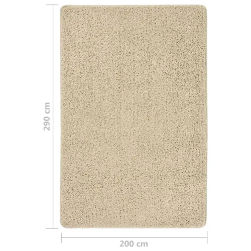 Čupavi tepih krem 200 x 290 cm protuklizni - Krema 200 x 290 cm Cijena