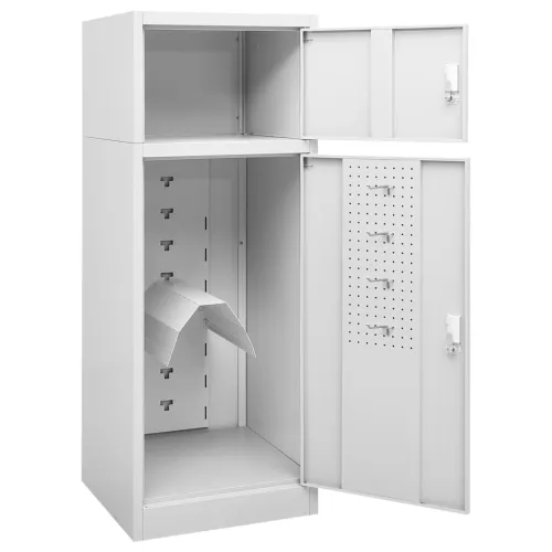Ormarić za sedla svjetlosivi 53 x 53 x 140 cm čelični - Svjetlosiva 53 x 53 x 140 cm Cijena