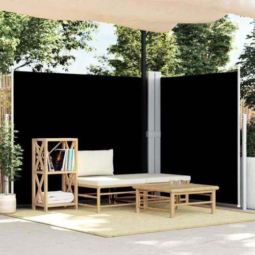 Uvlačiva bočna tenda crna 180 x 600 cm - Crna 180 x 600 cm Cijena