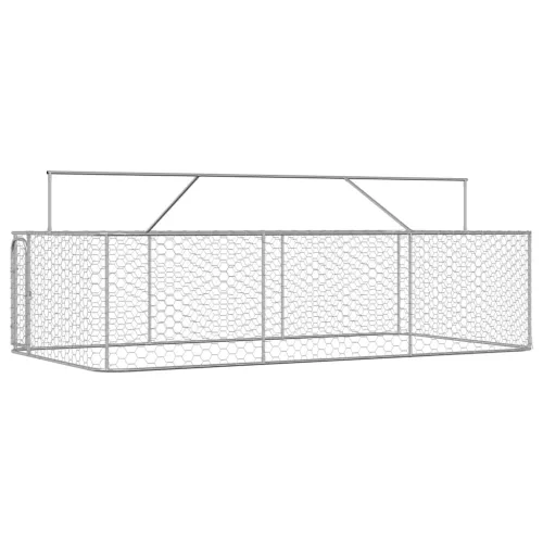 Vanjski kavez za pse s krovom 400 x 200 x 150 cm - 400 x 200 x 150 cm Cijena