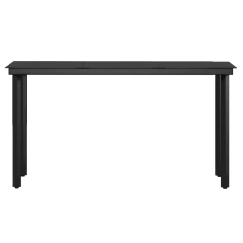 Vrtna garnitura - 7-dijelni vrtni blagovaonski set s jastucima crni - Crna Dužina stola 140 cm 6 Cijena
