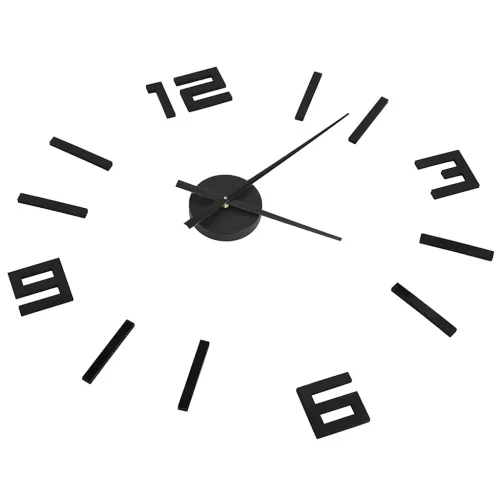 325156 3D Wall Clock Modern Design Black 100 cm XXL - Crna Cijena
