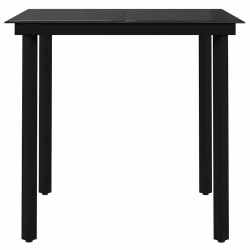 Vrtna garnitura - 3-dijelni vrtni blagovaonski set crni - Crna Dužina stola 80 cm 2 Cijena
