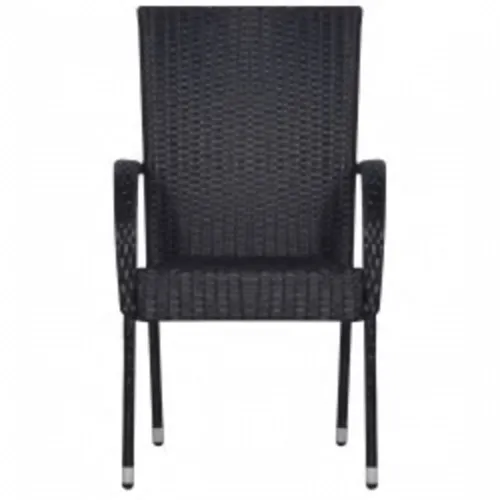 Vrtna garnitura - 7-dijelni vrtni blagovaonski set crni - Crna Dužina stola 140 cm 6 Cijena
