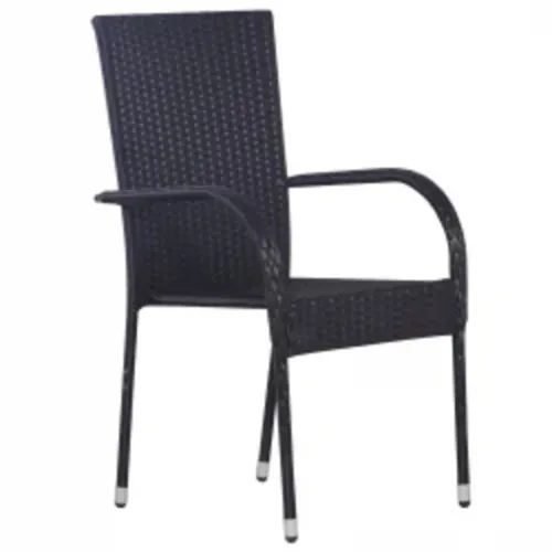 Vrtna garnitura - 7-dijelni vrtni blagovaonski set crni - Crna Dužina stola 140 cm 6 Cijena