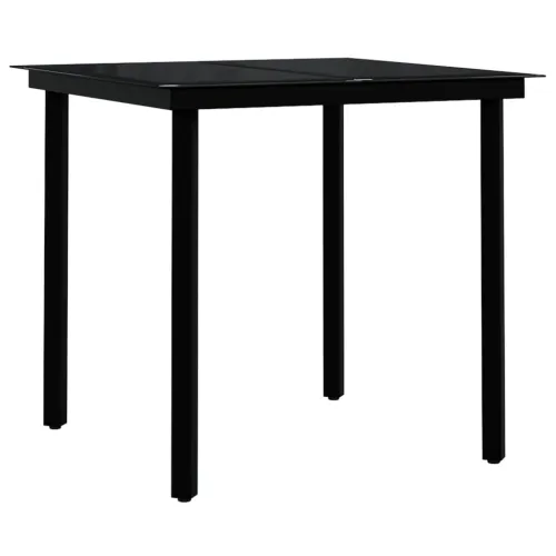 Vrtna garnitura - 3-dijelni vrtni blagovaonski set smeđe-crni - Smeđa i crna Dužina stola 80 cm 2 Cijena