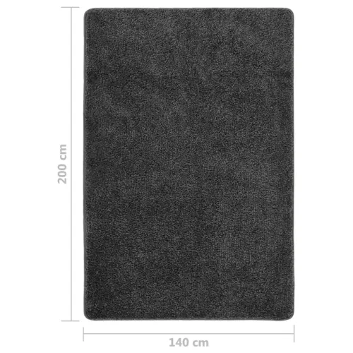 Čupavi tepih tamnosivi 140 x 200 cm protuklizni - Tamno siva 140 x 200 cm Cijena