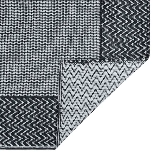 Vanjski tepih ARAKIL sivi 190x290 cm PP - Crna i siva 190 x 290 cm Cijena
