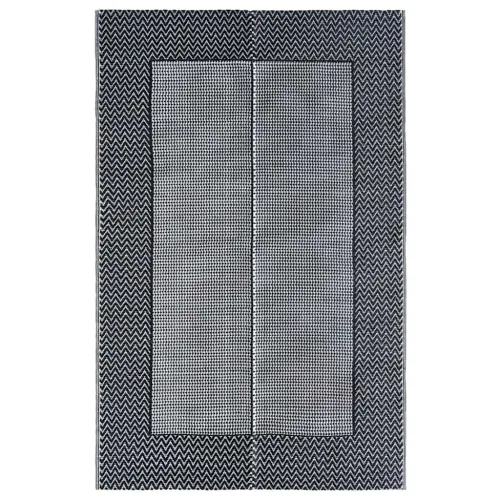 Vanjski tepih ARAKIL sivi 190x290 cm PP - Crna i siva 190 x 290 cm Cijena