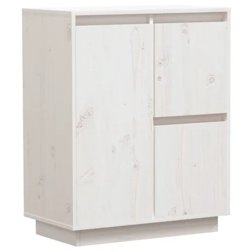 Komoda bijela 60 x 34 x 75 cm od masivne borovine - Bijela 1 Bijela Cijena